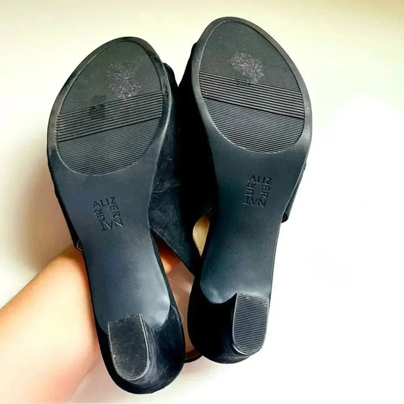 Naturalizer Fawn Heeled Peep Toe Leather Slingback Sandal - Picture 8 of 8